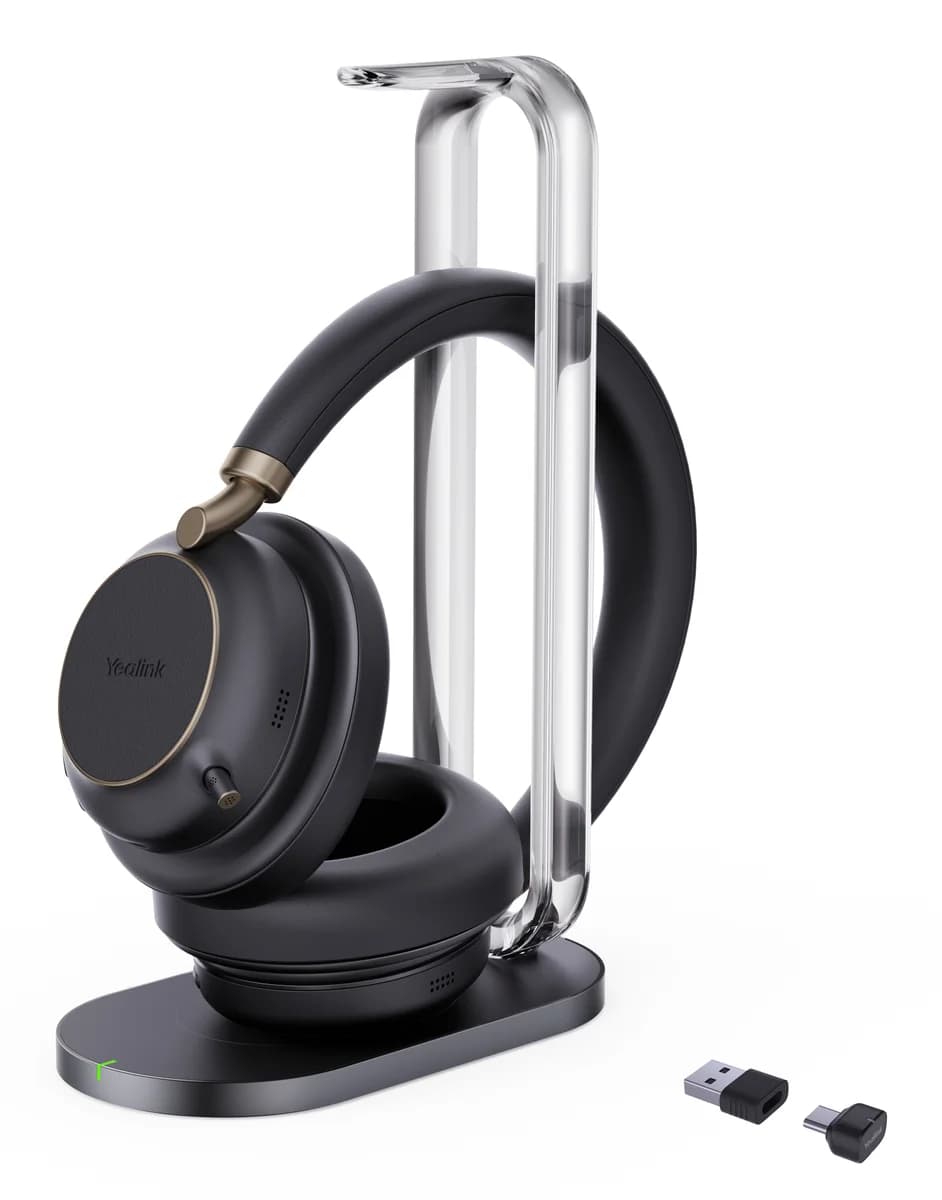 Yealink BH76 Plus Teams Headset inkl. Ladestation USB-C/A black