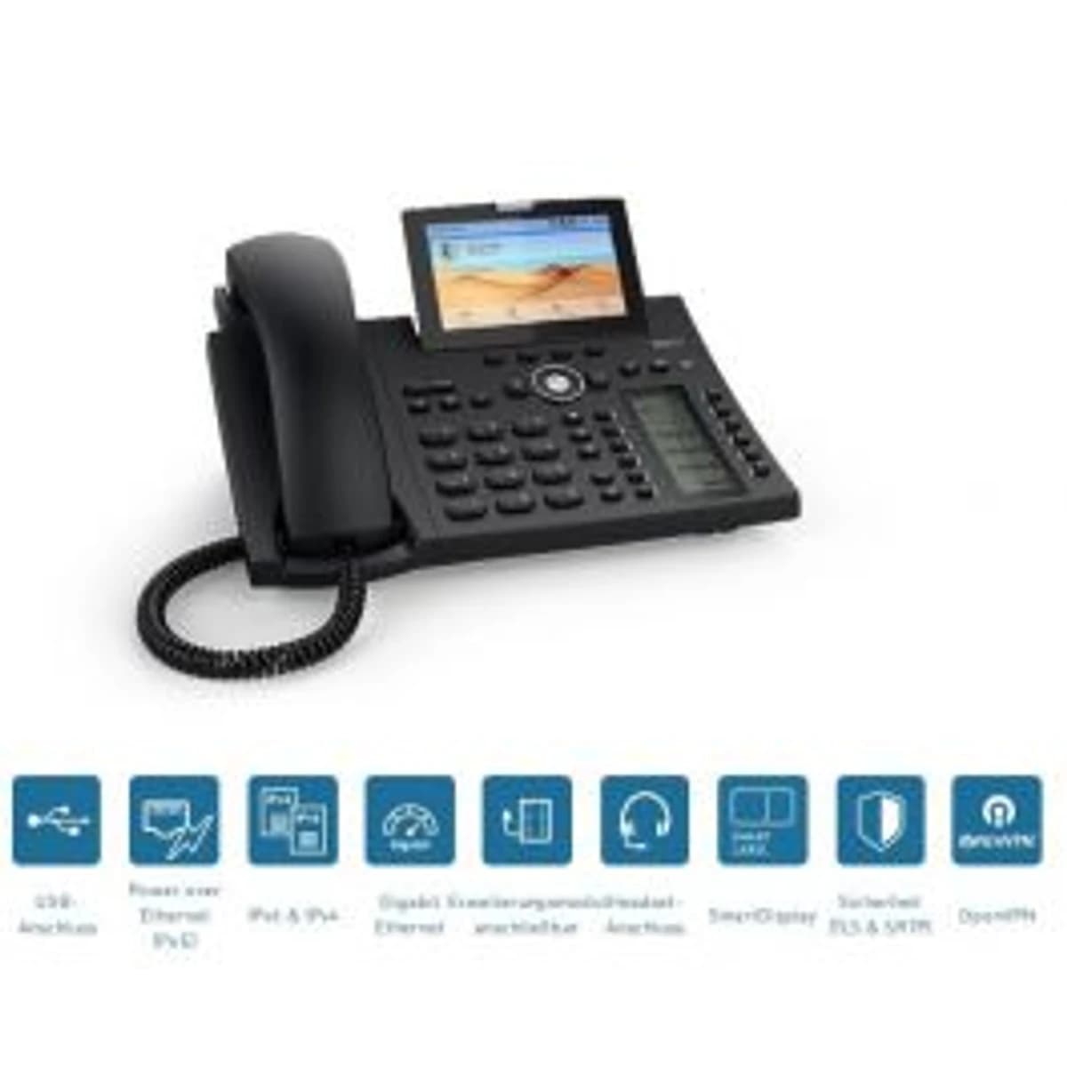 Snom Snom D385N SIP schwarz Tischtelefon