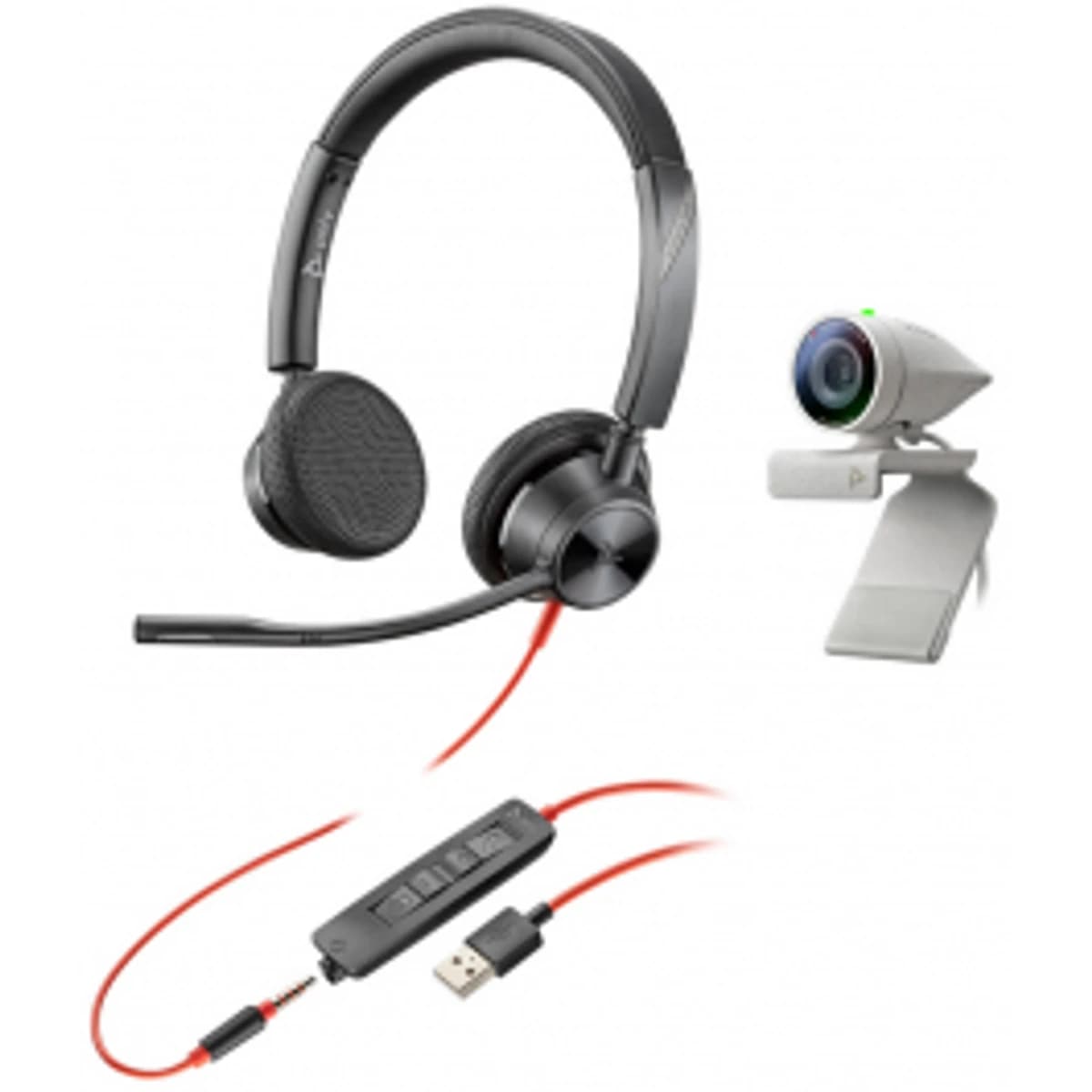 Poly Poly Studio P5 USB HD Webcam Bundle mit Blackwire C3325 Headset