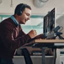 Poly Voyager Focus 2 UC USB-C-C Headset ohne Ladestation, USB-C/A Adapter